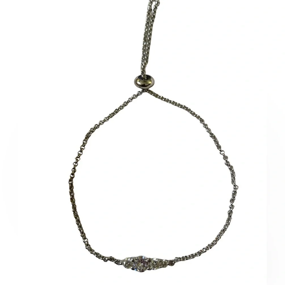 Nordstrom silver cubic zirconia slider bracelet